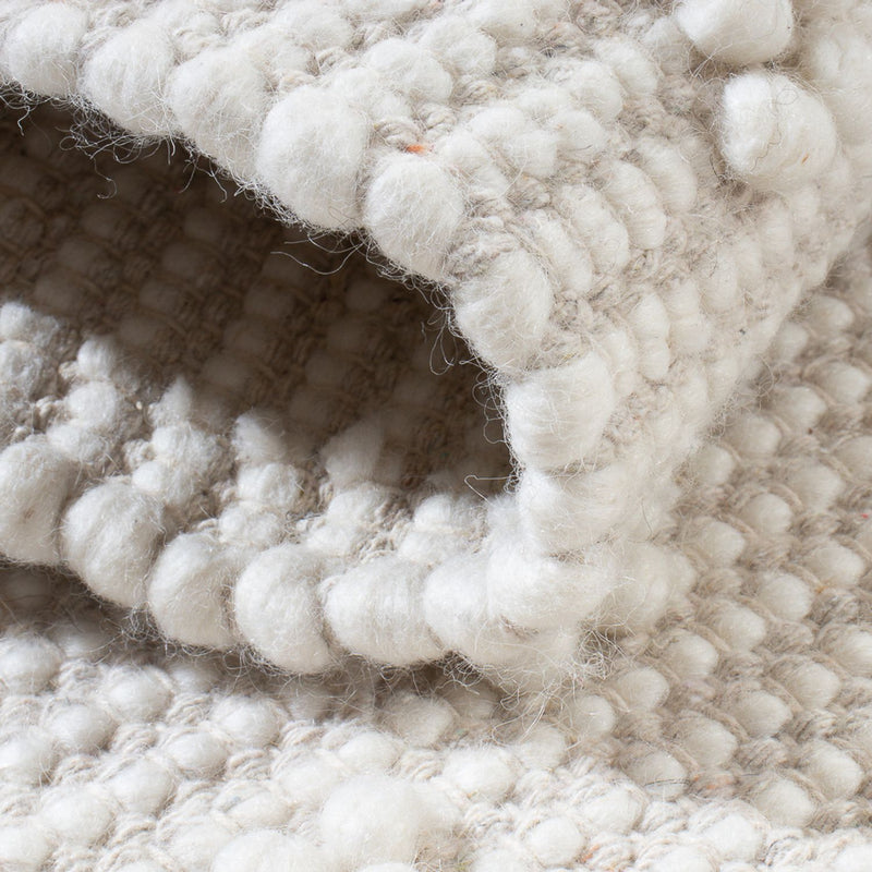 Dywan wełniany - 95 x 63 cm - jasnoszary