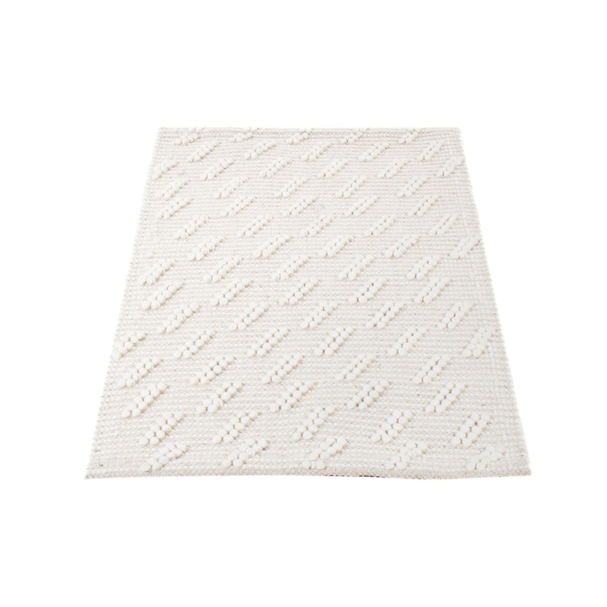 Dywan wełniany - 95 x 63 cm - jasnoszary