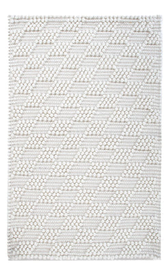 Dywan wełniany - 94 x 60 cm - jasnoszary