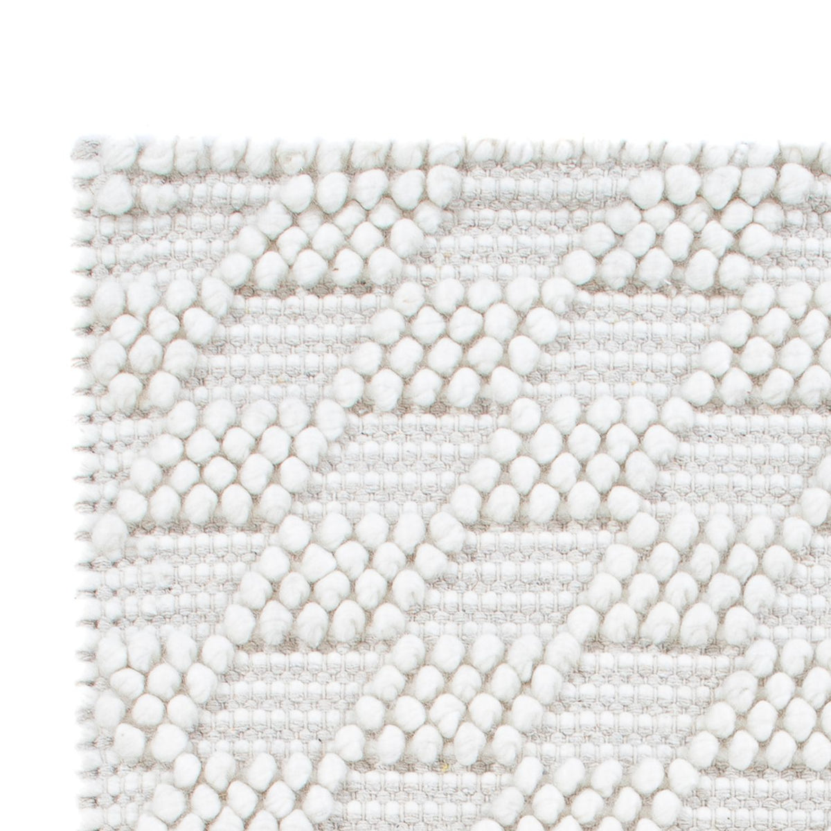 Dywan wełniany - 94 x 60 cm - jasnoszary