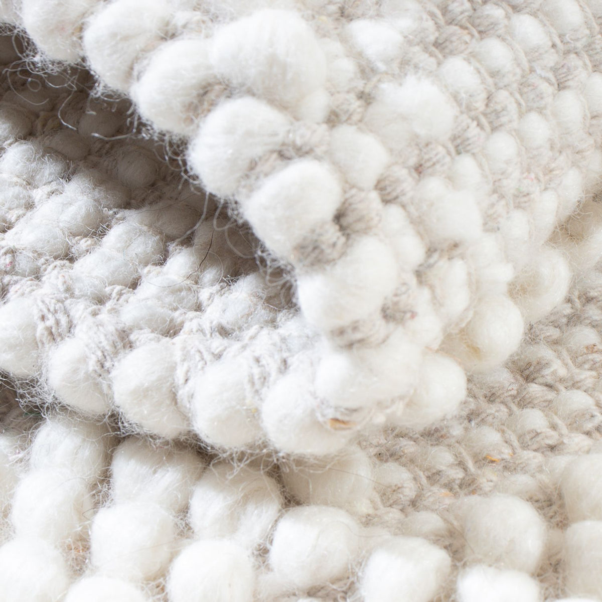 Dywan wełniany - 94 x 60 cm - jasnoszary