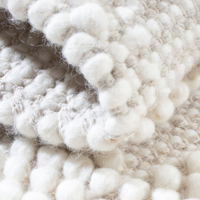 Dywan wełniany - 94 x 60 cm - jasnoszary