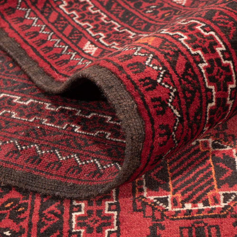 Afgański dywan - Bukhara - 274 x 198 cm - czerwony