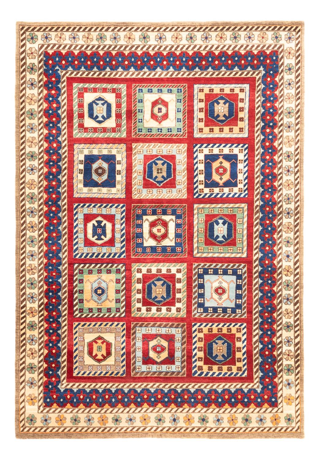 Dywan Gabbeh - Loribaft Indus - 241 x 168 cm - wielokolorowy