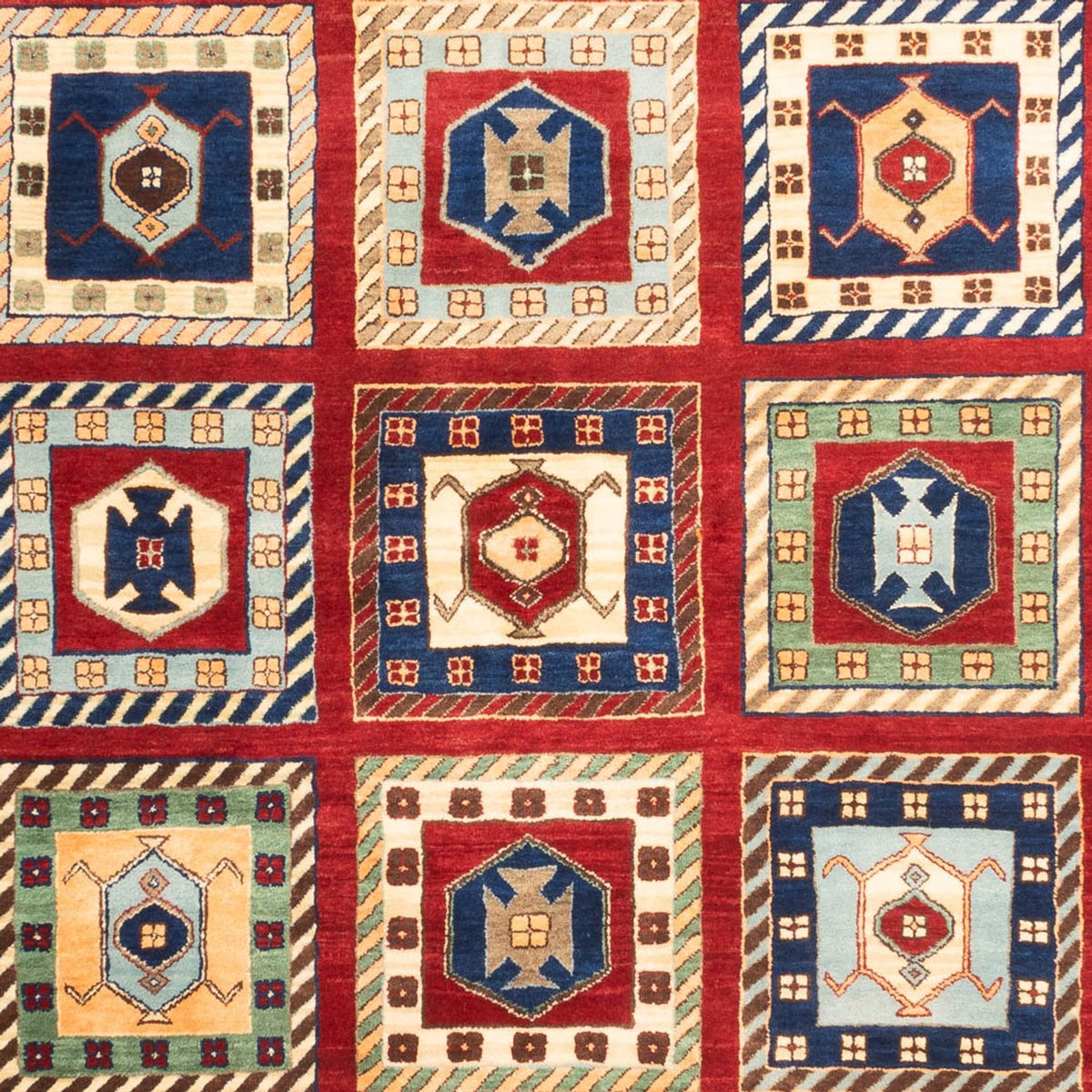 Dywan Gabbeh - Loribaft Indus - 241 x 168 cm - wielokolorowy