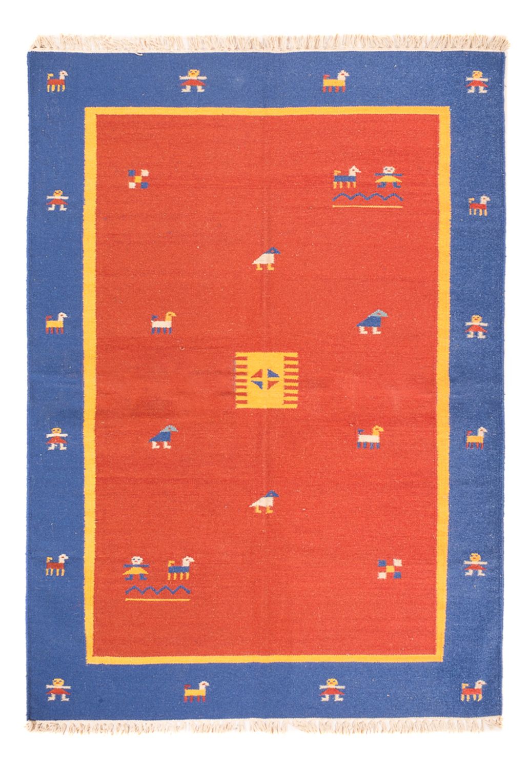 Dywan Kelim - modny - 200 x 140 cm - wielokolorowy