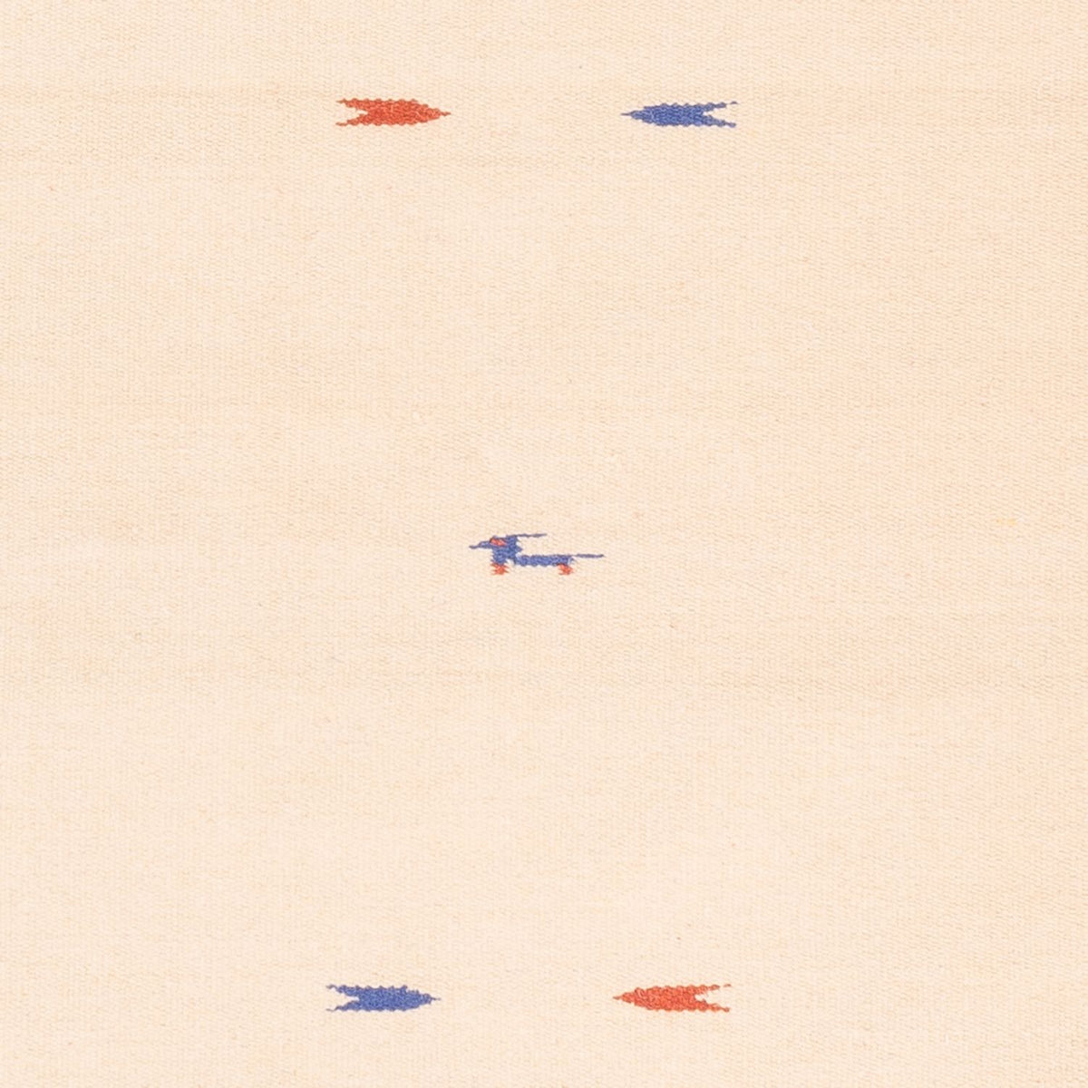 Dywan Kelim - modny - 180 x 120 cm - naturalna biel