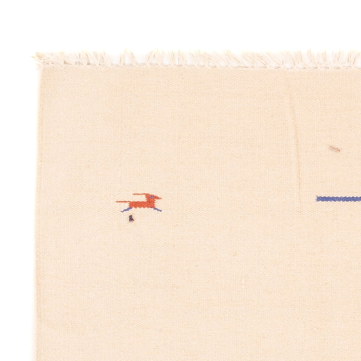 Dywan Kelim - modny - 180 x 120 cm - naturalna biel