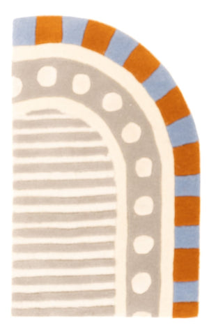 Dywan wełniany - 97 x 61 cm - wielokolorowy