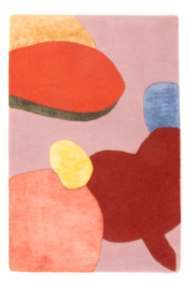 Dywan wełniany - 92 x 62 cm - wielokolorowy