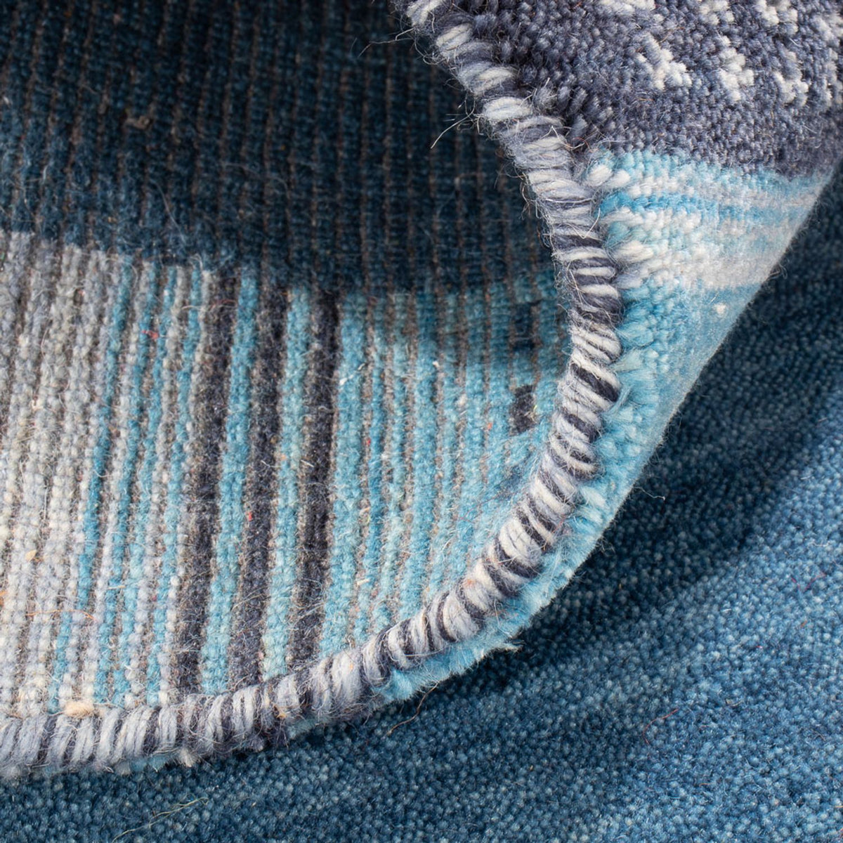 Dywan Gabbeh - Indus - 140 x 70 cm - niebieski