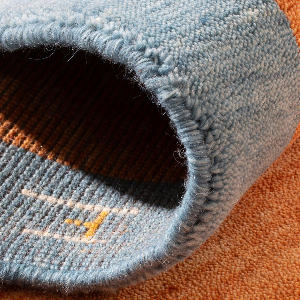 Dywan Gabbeh - Indus - 140 x 70 cm - pomarańczowy