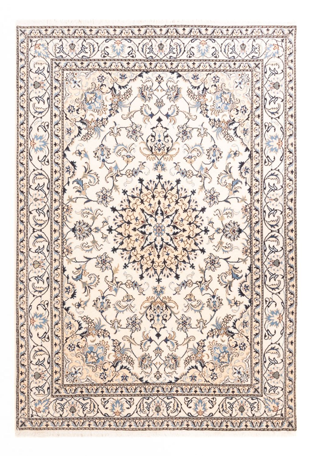 Orientalny dywan - Nain - Indus - 232 x 157 cm - kremowy