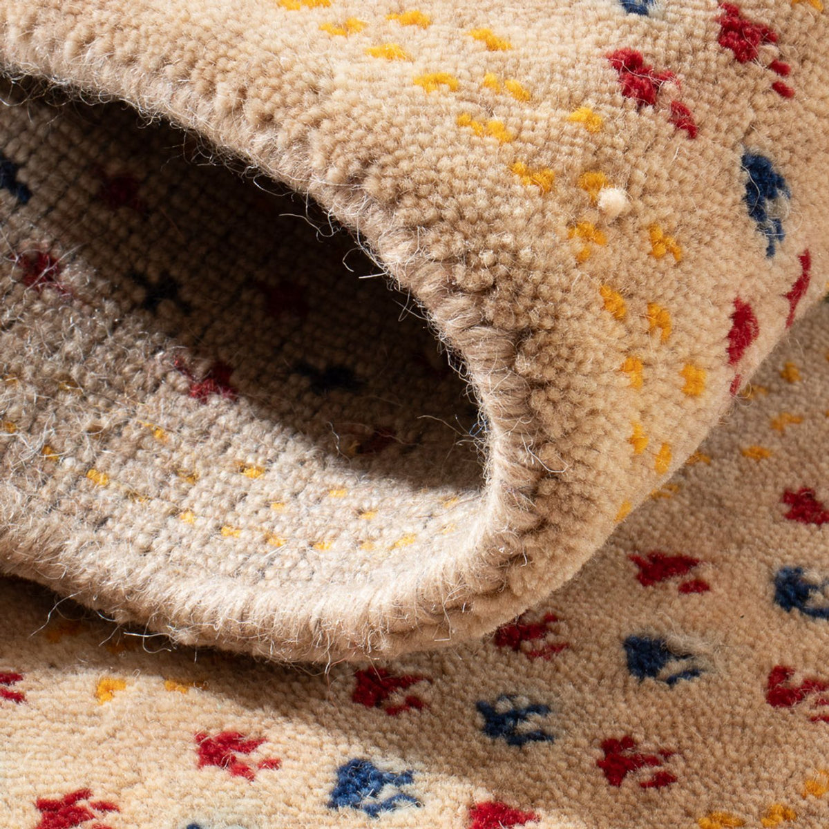 Dywan Gabbeh - Loribaft Softy - 90 x 60 cm - jasny beż