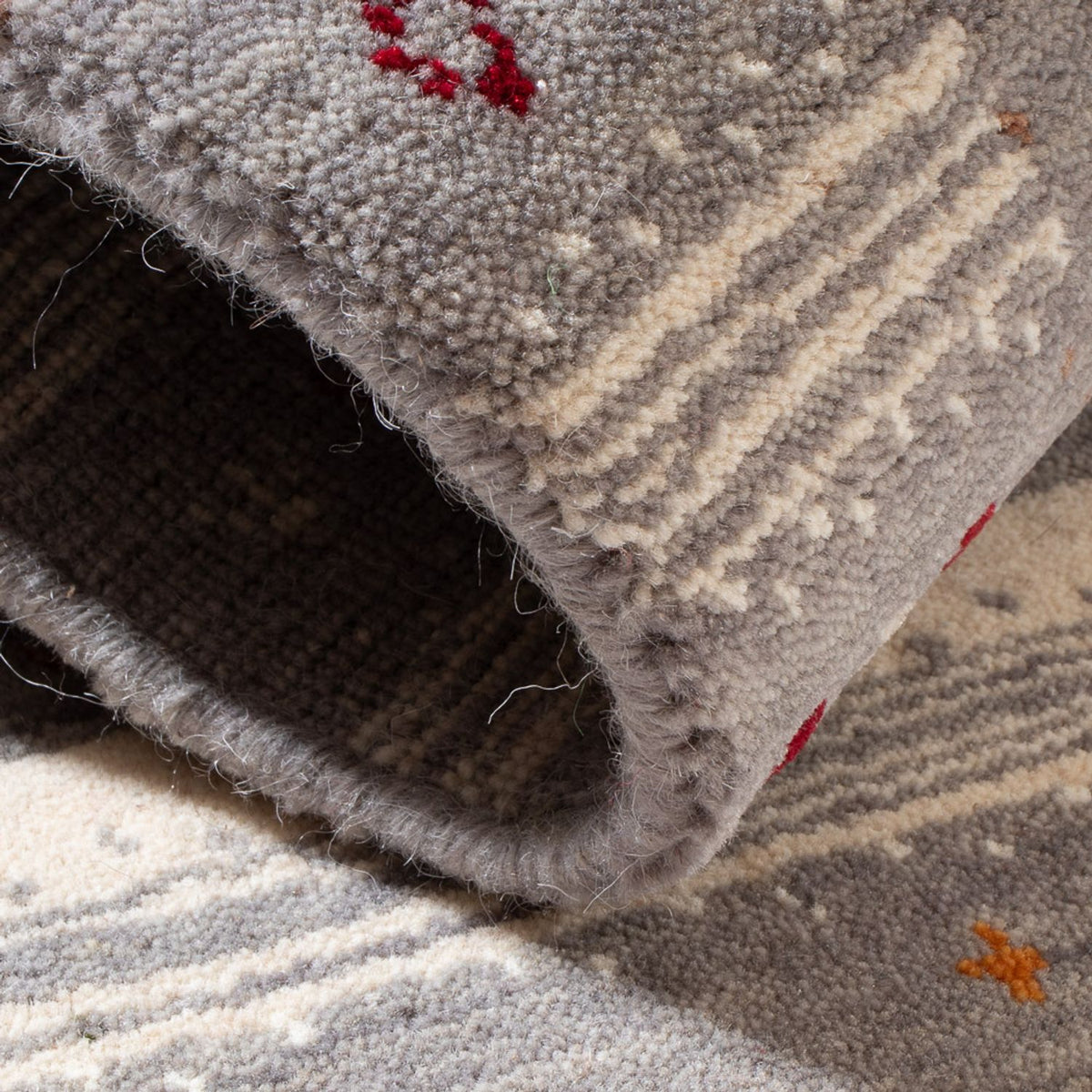 Dywan Gabbeh - Loribaft Softy - 90 x 60 cm - ciemny beż