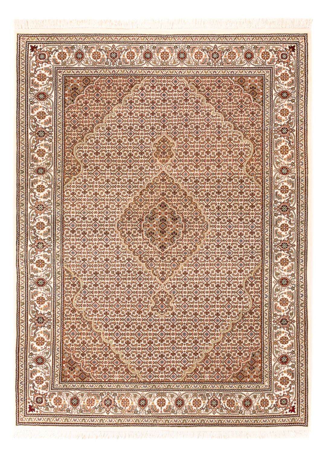 Dywan orientalny - Tabriz - 200 x 150 cm - ciemny beż