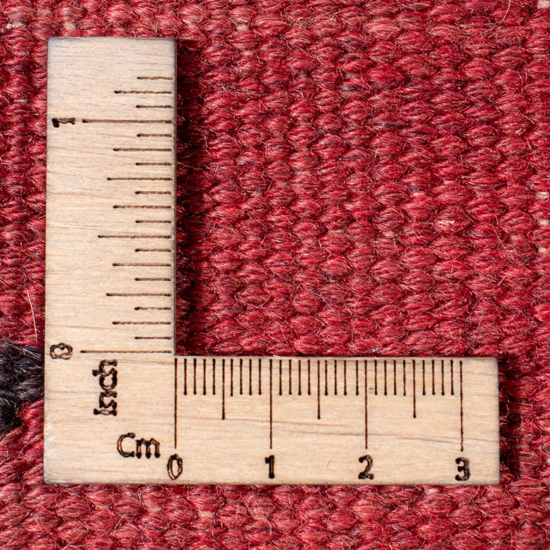 Biegacz Dywan Kelim - Stary - 423 x 140 cm - ciemna czerwień