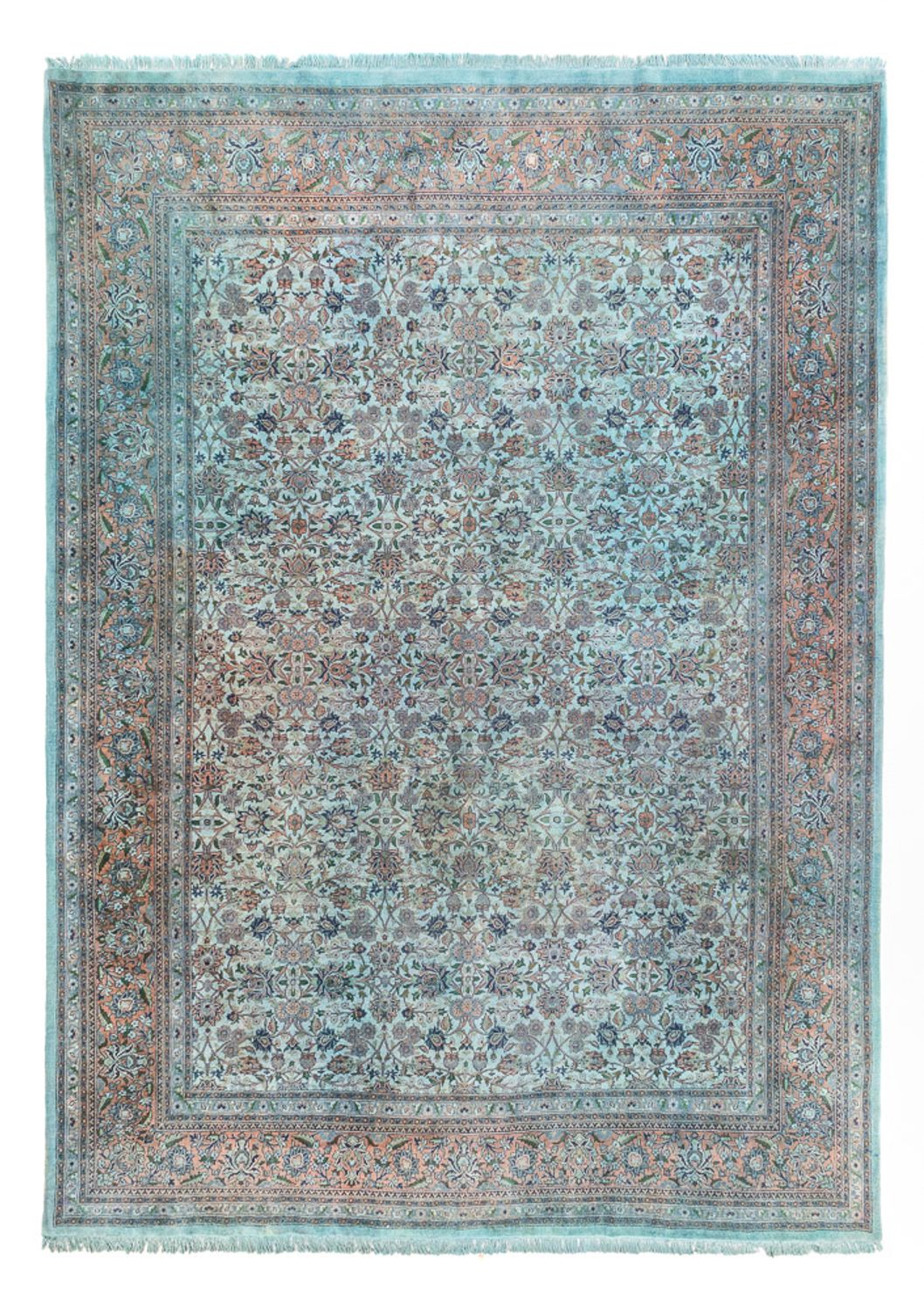 Dywan orientalny - 380 x 280 cm - turkusowy