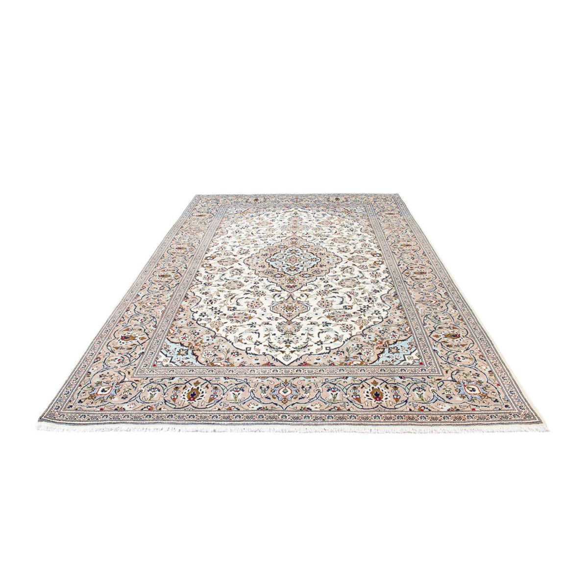 Dywan perski - Keshan - 310 x 200 cm - kremowy