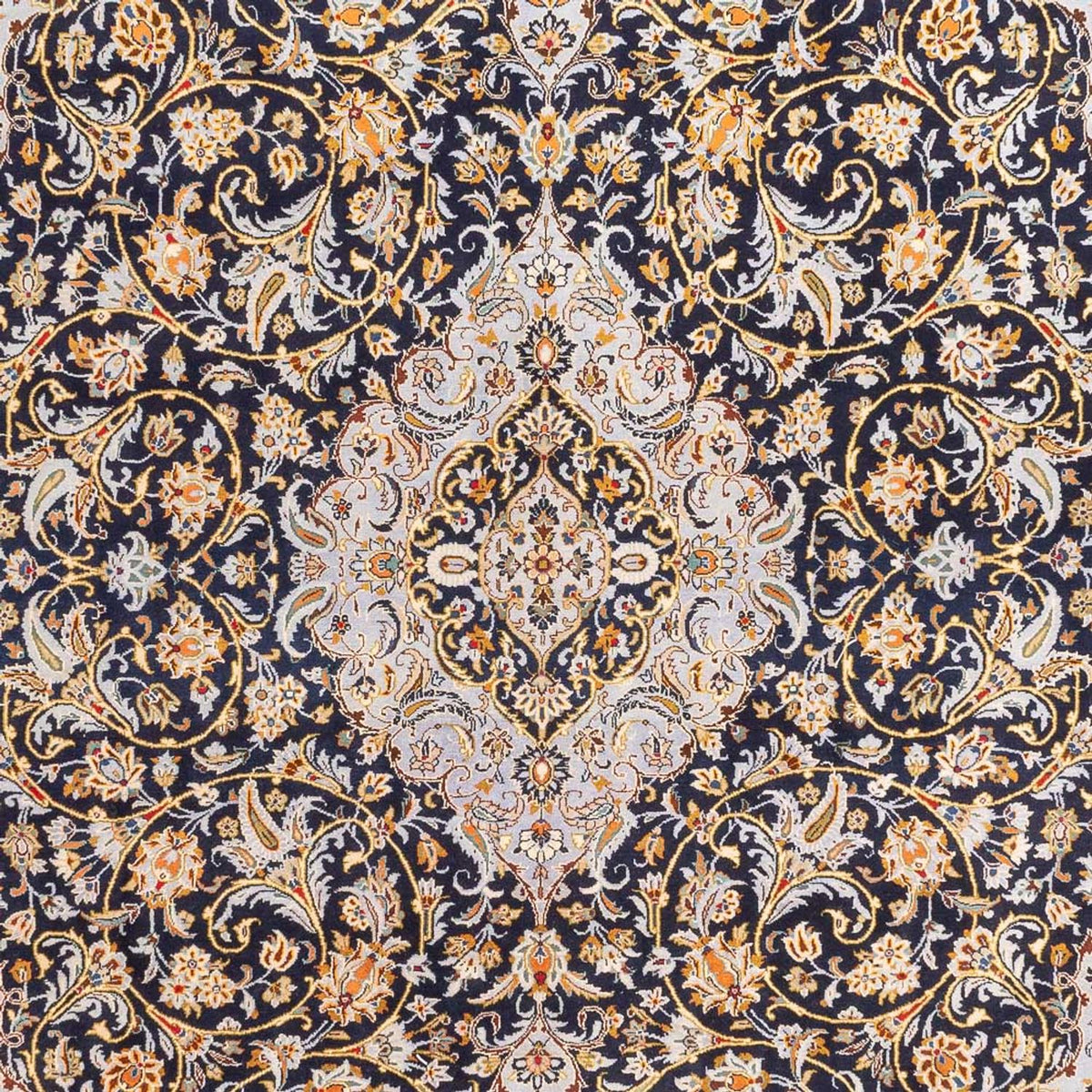 Dywan perski - Keshan - 425 x 307 cm - ciemnoniebieski