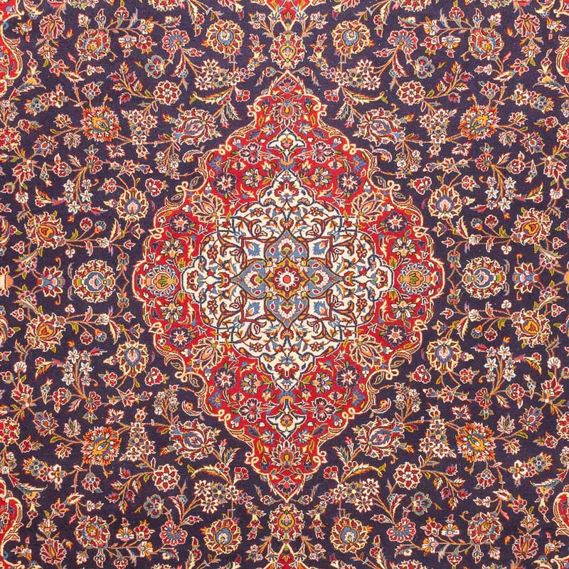 Dywan perski - Keshan - 380 x 295 cm - ciemnoniebieski