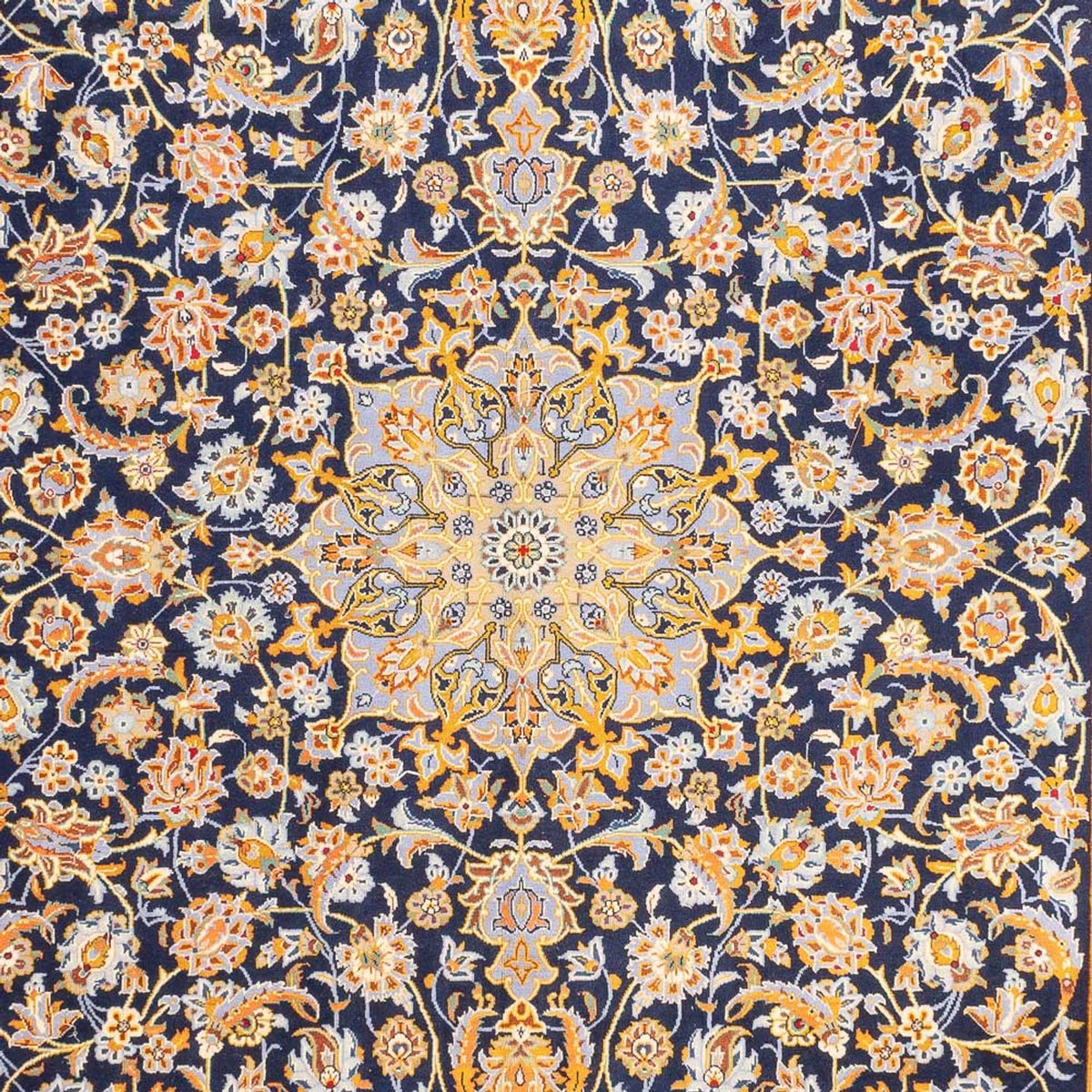 Dywan perski - Keshan - 402 x 288 cm - ciemnoniebieski