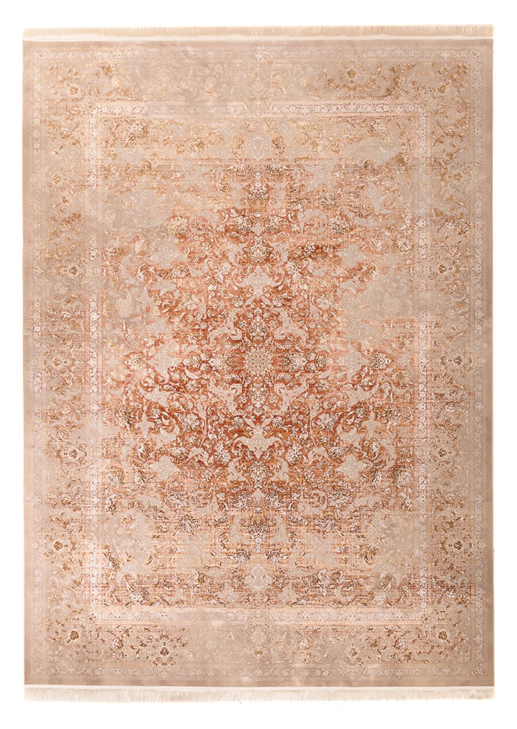 Orientalny dywan tkany - 350 x 250 cm - ciemny beż