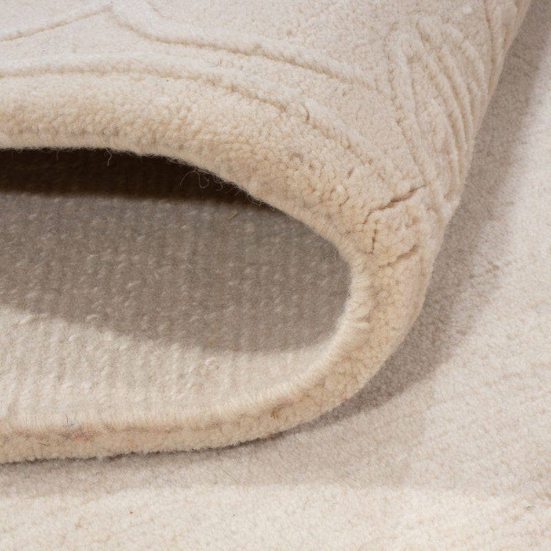 Dywan wełniany - 201 x 144 cm - beżowy