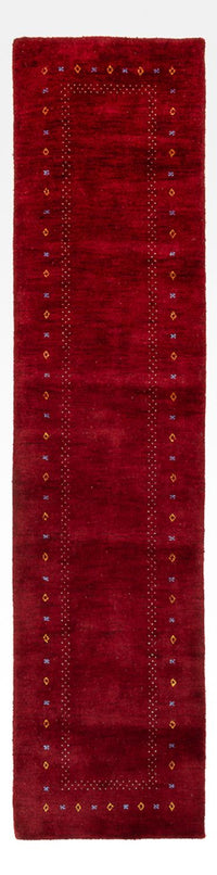 Biegacz Dywan Gabbeh - Indus - 300 x 80 cm - czerwony