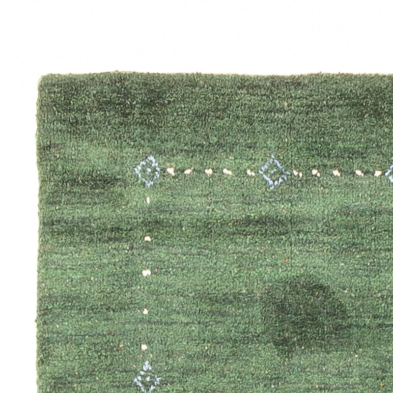 Biegacz Dywan Gabbeh - Indus - 300 x 80 cm - zielona