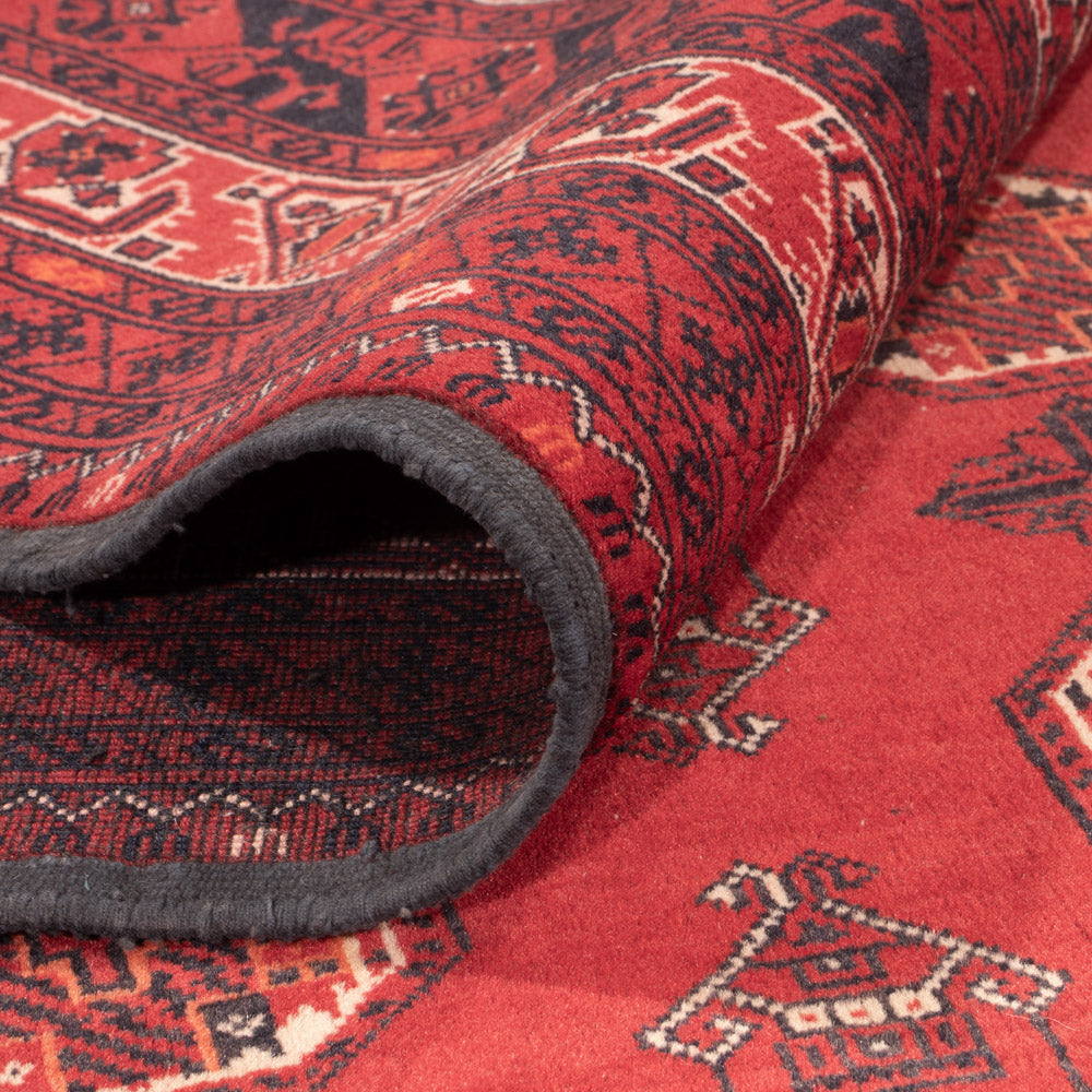 Afgański dywan - Bukhara - 278 x 191 cm - czerwony