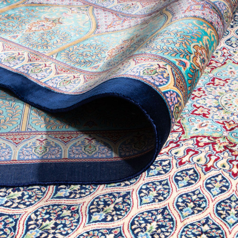 Dywan perski - Ghom - 300 x 200 cm - ciemnoniebieski