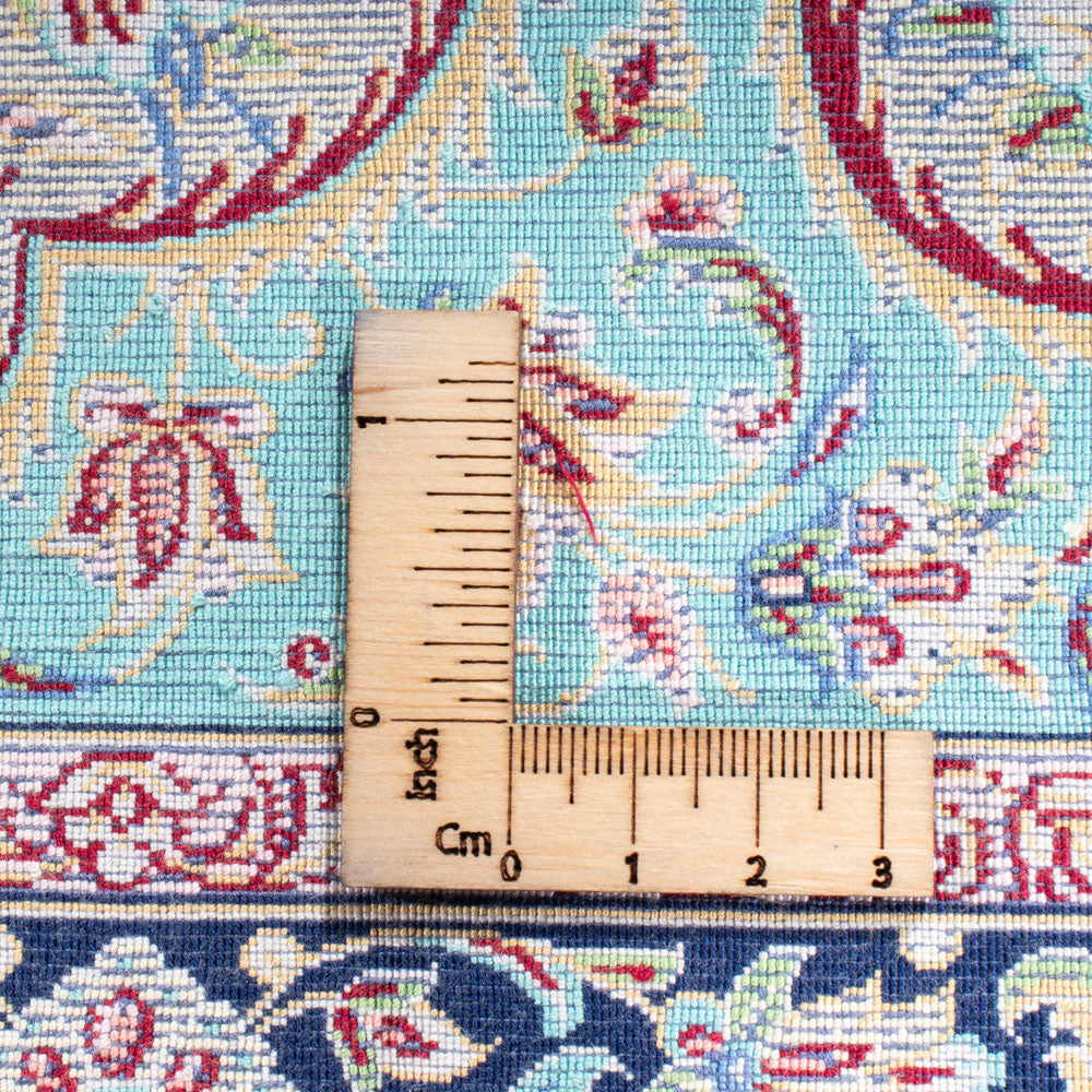 Dywan perski - Ghom - 300 x 200 cm - niebieski