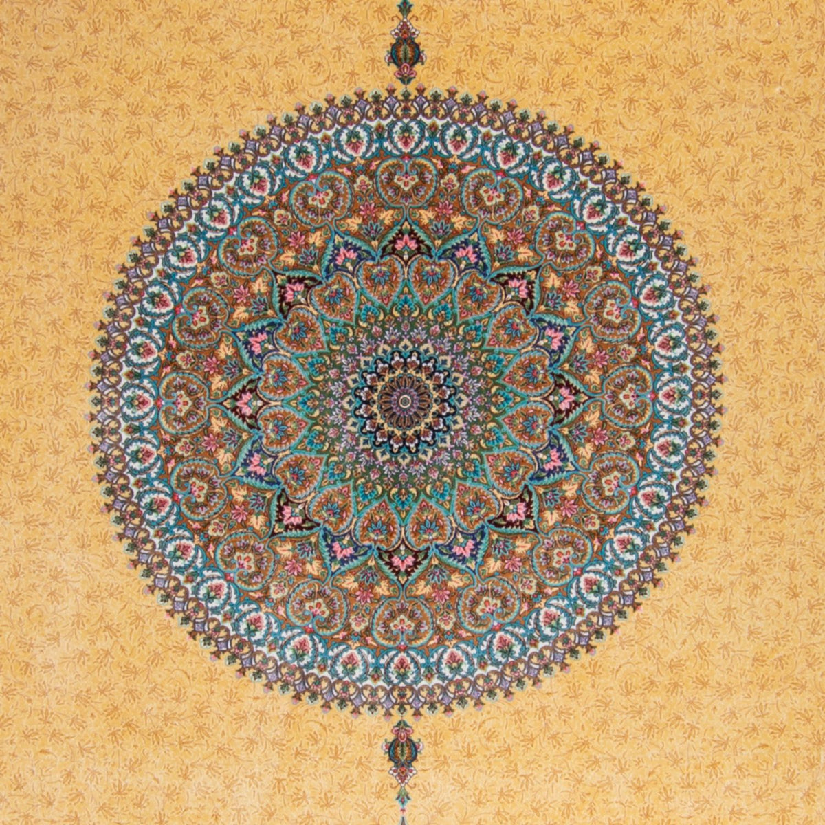 Dywan perski - Ghom - 300 x 200 cm - złoto