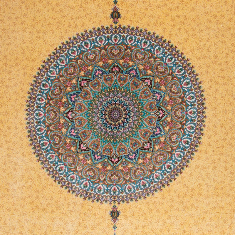 Dywan perski - Ghom - 300 x 200 cm - złoto