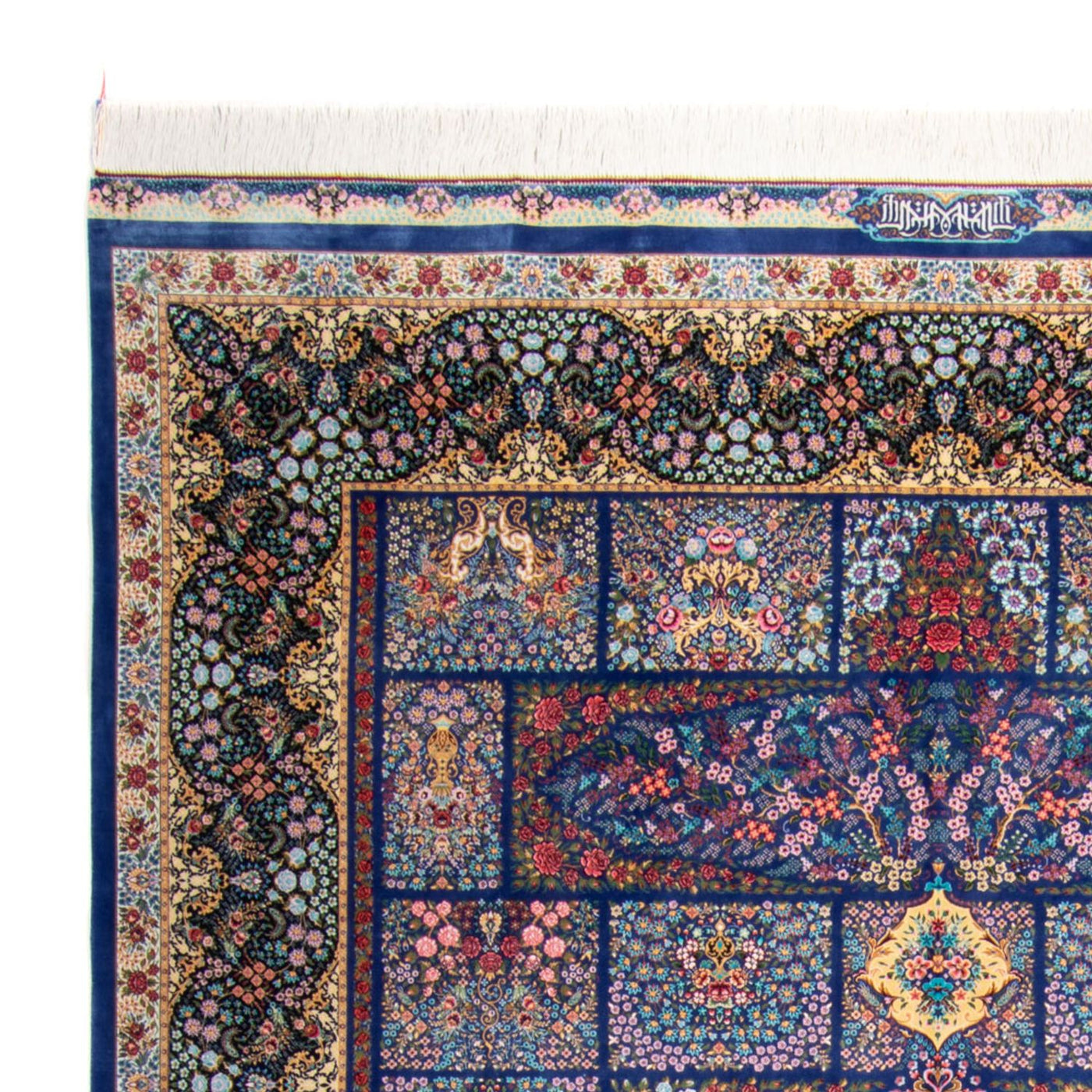 Dywan perski - Ghom - 300 x 200 cm - niebieski