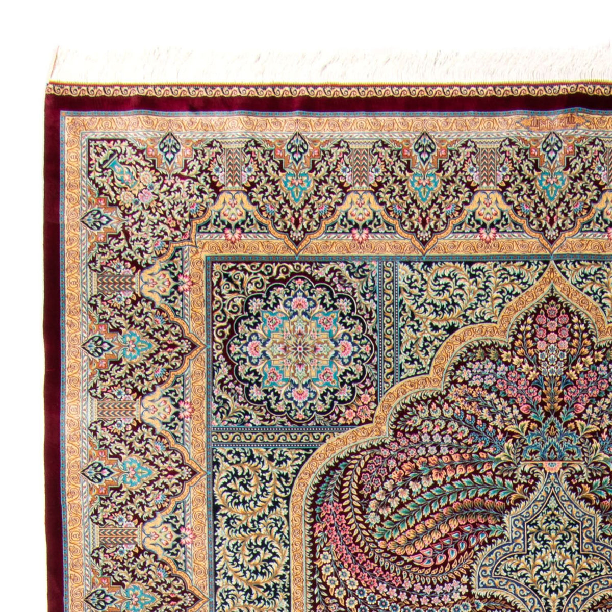 Dywan perski - Ghom - 300 x 200 cm - wielokolorowy