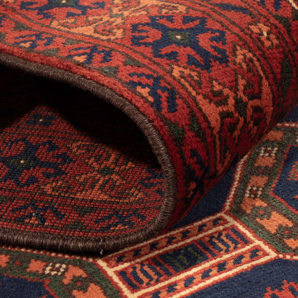 Biegacz Dywan afgański - 394 x 80 cm - ciemna czerwień