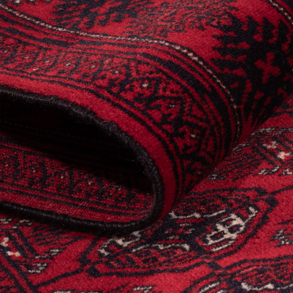 Biegacz Dywan turkmeński - 396 x 87 cm - czerwony