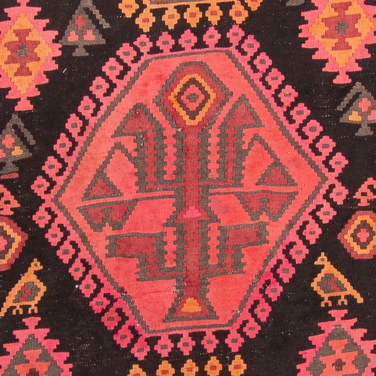 Biegacz Dywan Kelim - Stary - 330 x 160 cm - wielokolorowy