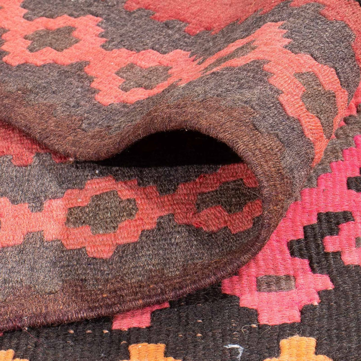 Biegacz Dywan Kelim - Stary - 330 x 160 cm - wielokolorowy