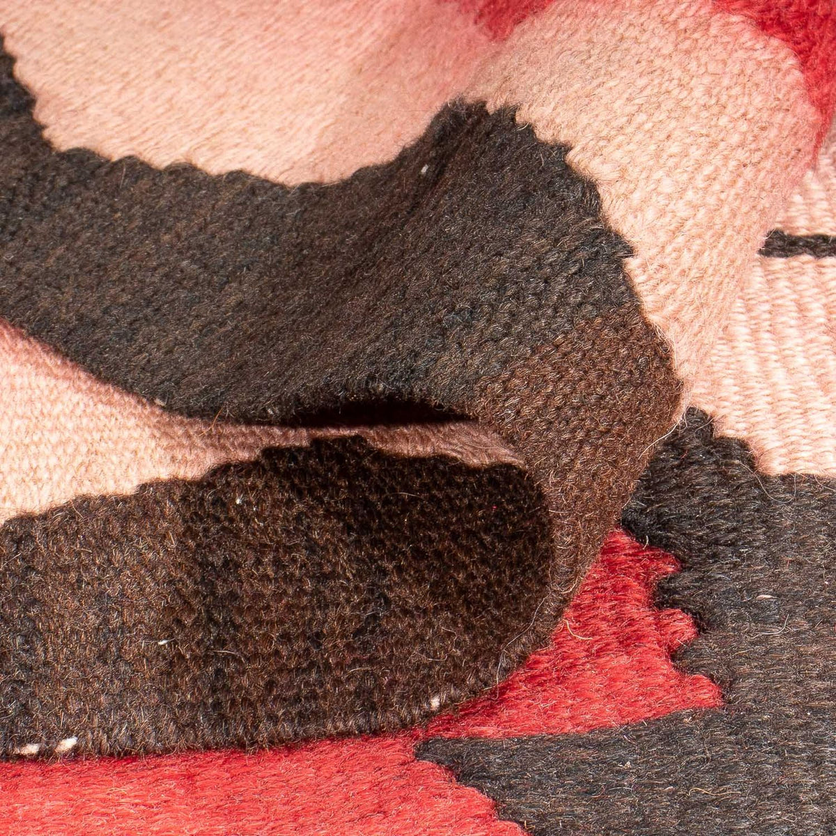 Biegacz Dywan Kelim - Stary - 387 x 160 cm - wielokolorowy