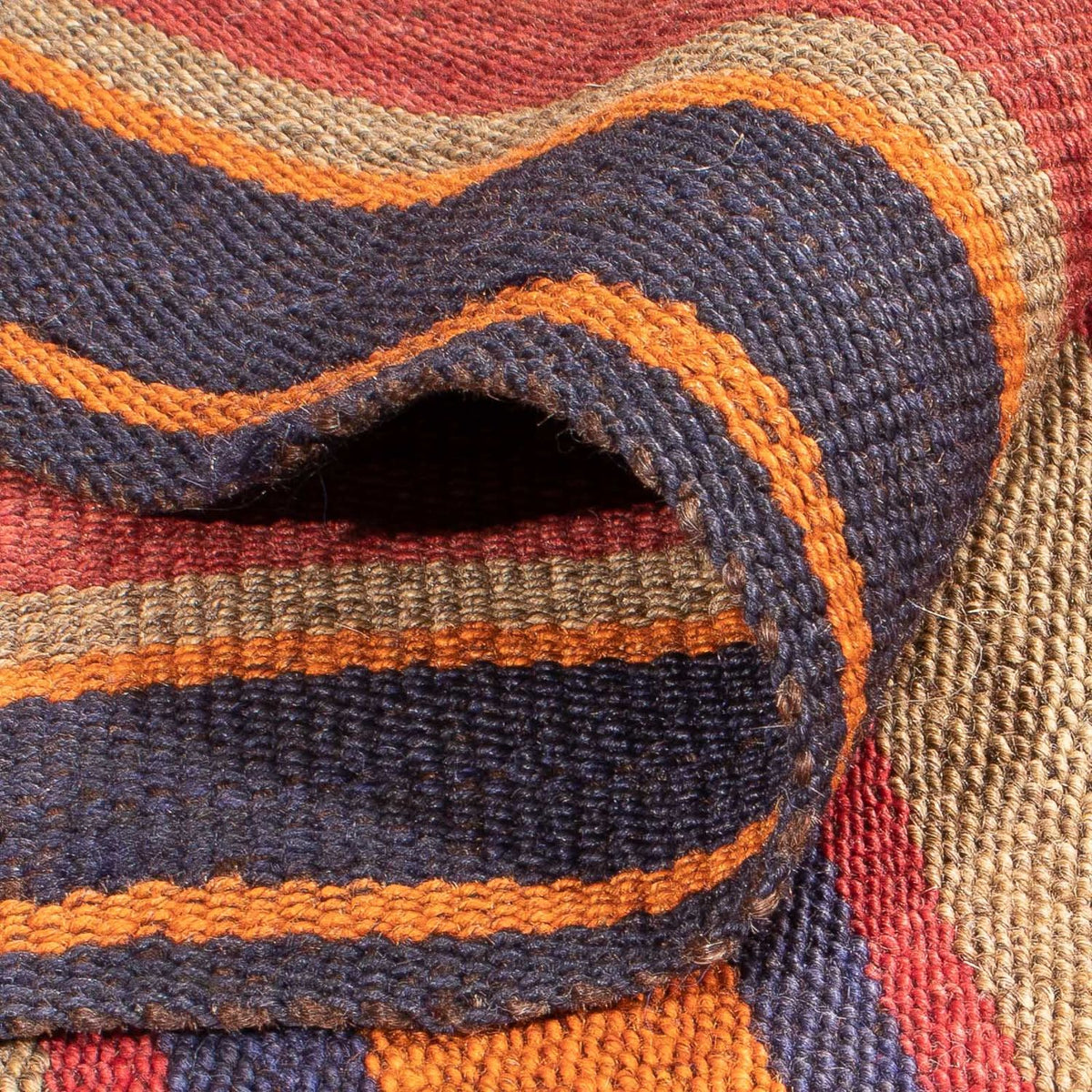 Dywan Kelim - Stary - 200 x 170 cm - wielokolorowy