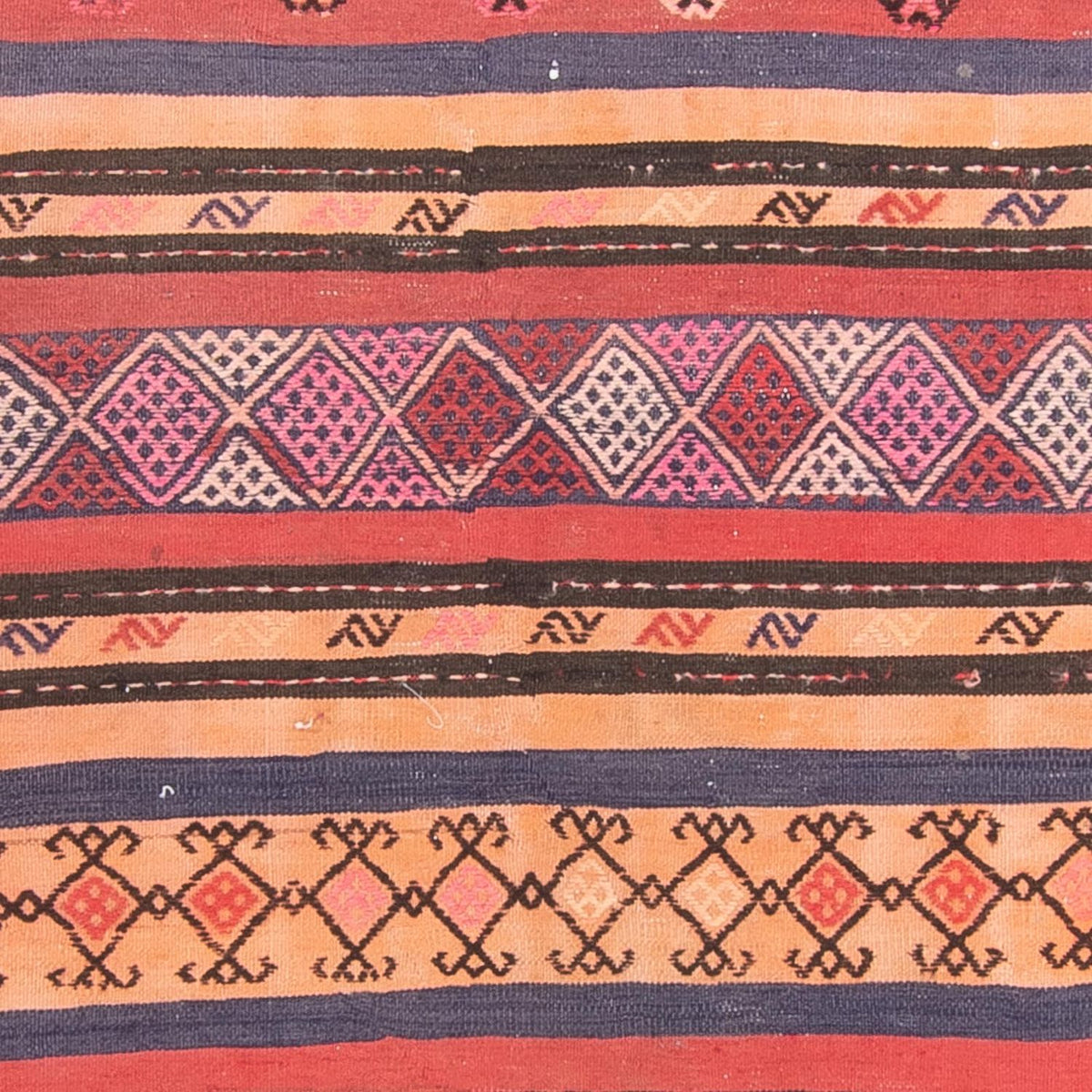 Dywan Kelim - Stary - 210 x 150 cm - wielokolorowy