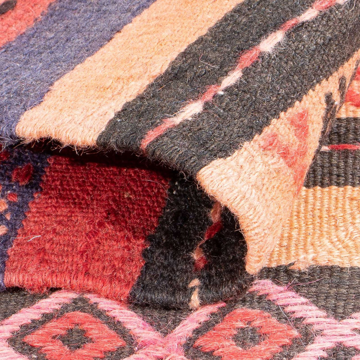 Dywan Kelim - Stary - 210 x 150 cm - wielokolorowy