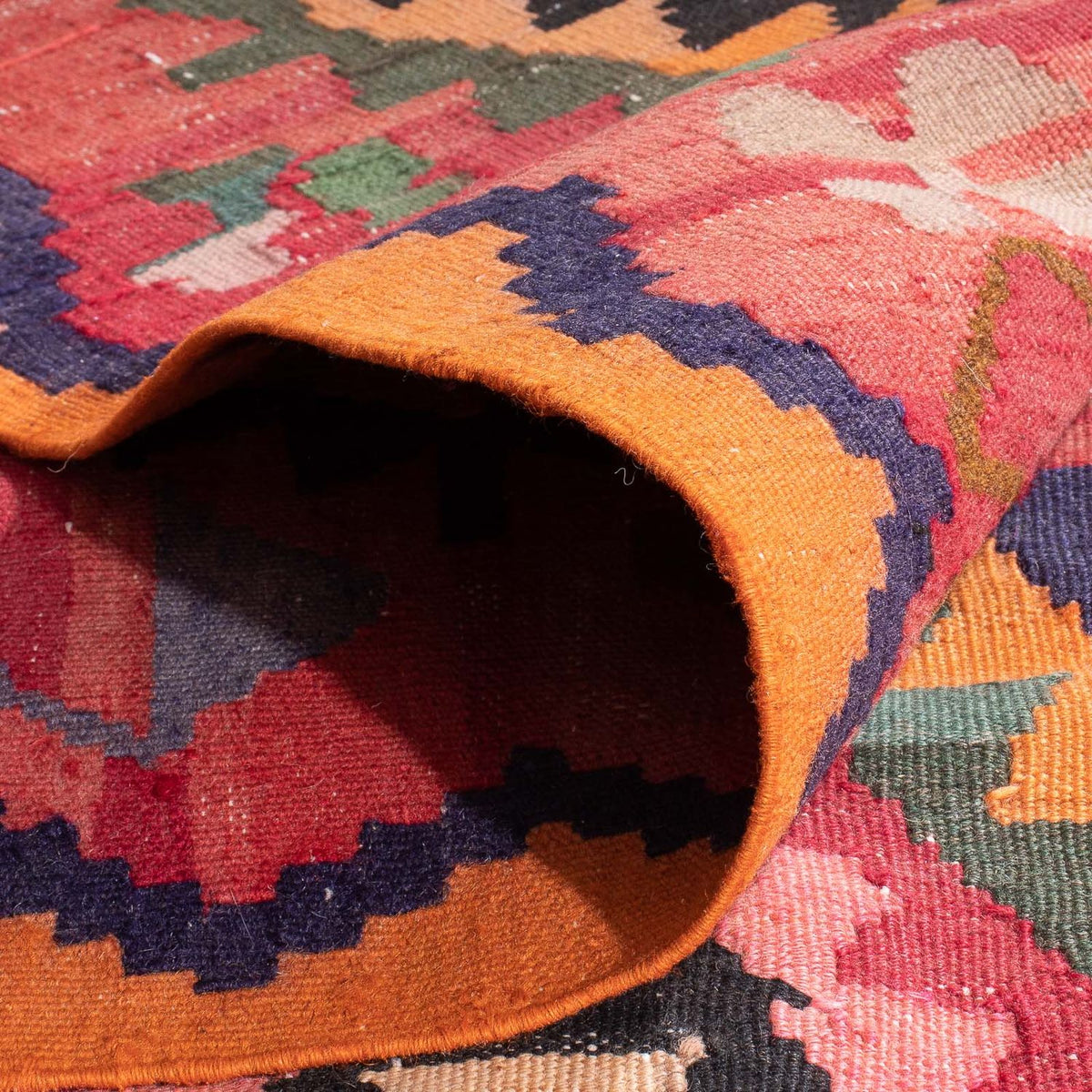 Biegacz Dywan Kelim - Stary - 310 x 165 cm - wielokolorowy