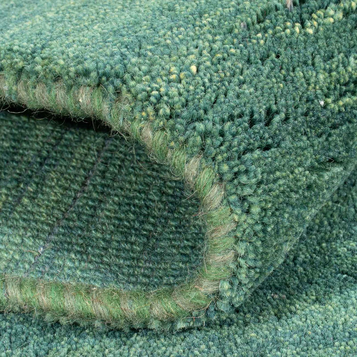 Dywan Gabbeh - perski - 146 x 95 cm - ciemna zieleń