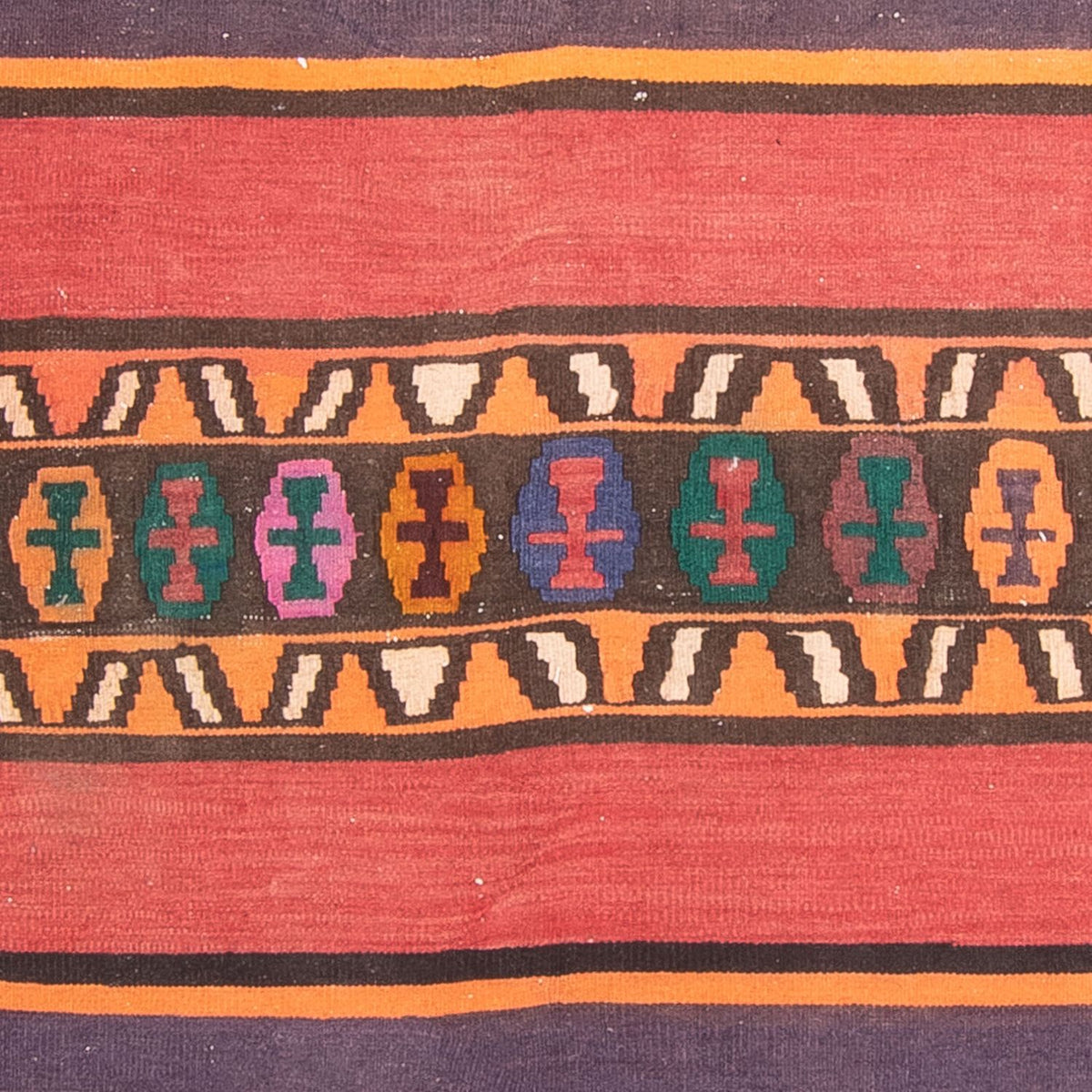 Biegacz Dywan Kelim - Stary - 310 x 144 cm - wielokolorowy