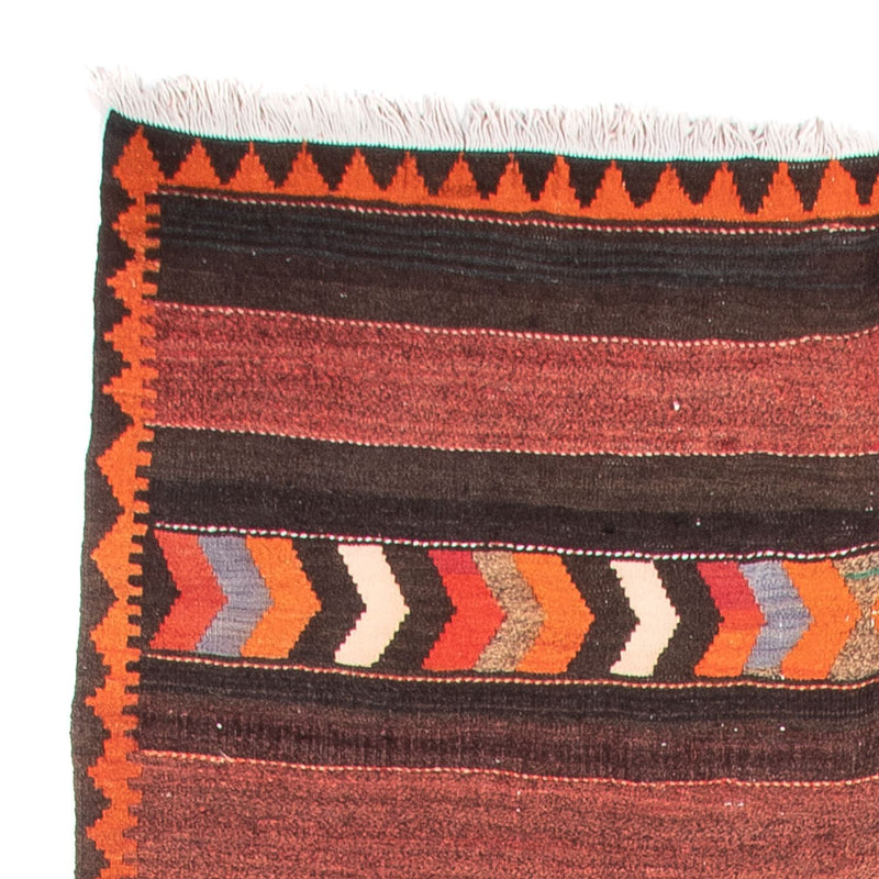 Biegacz Dywan Kelim - Stary - 433 x 160 cm - wielokolorowy