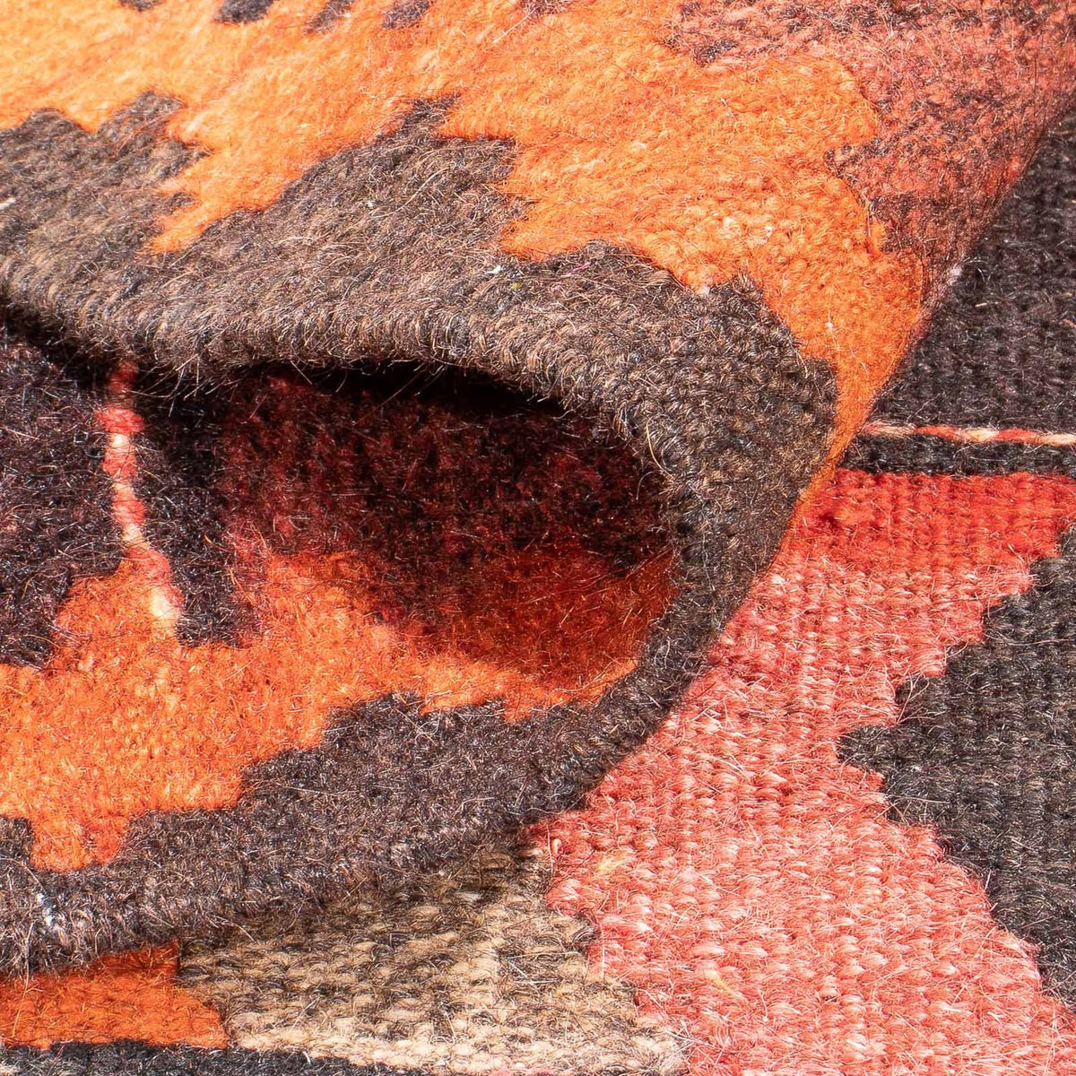 Biegacz Dywan Kelim - Stary - 433 x 160 cm - wielokolorowy